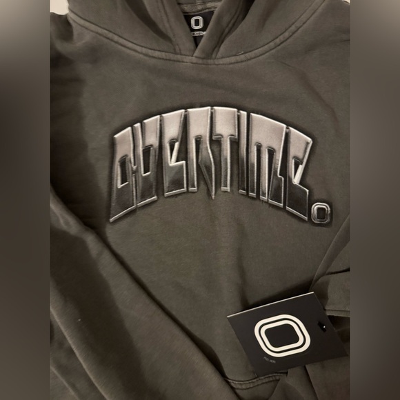 OVERTIME CHROMETEAM grey HOODIE kids UNISEX NEW WITH TAGS size XL - Picture 6 of 8